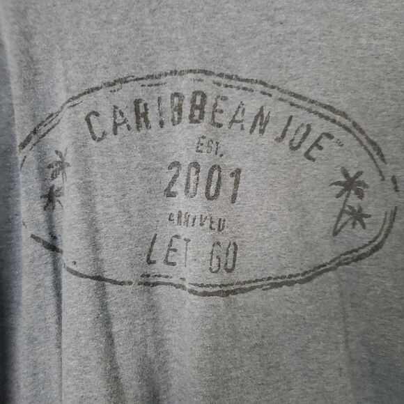 Men's Caribbean Joe T-shirt Size L - Picture 2 of 3